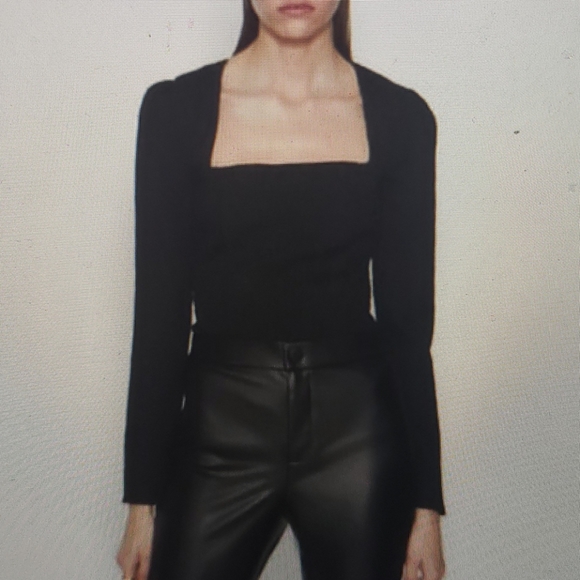 Zara black textured bodysuit - Picture 6 of 7